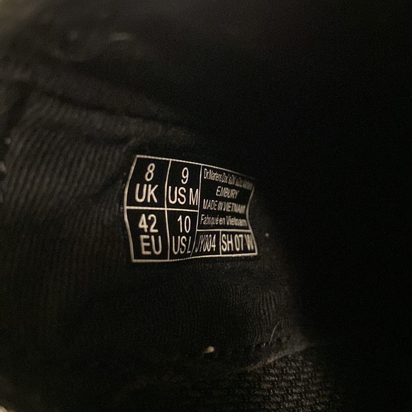 Mens Dr. Martens Black Boots Size 10 - Picture 9 of 10